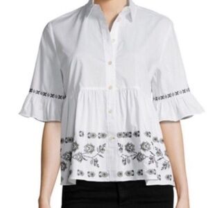 Kate Spade Broom Street Embroidered Blouse